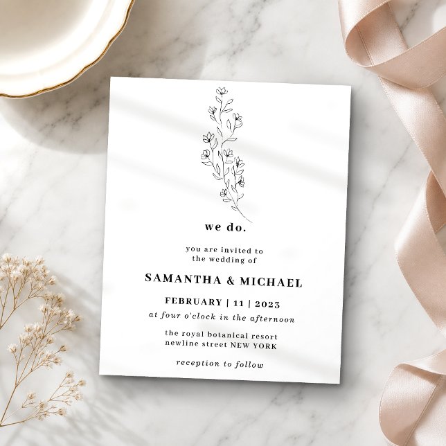 Clean Simple Classic Floral we do budget Flyer (Creator Uploaded)