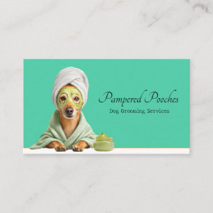 Clean Simple Dog Groomer Business Card