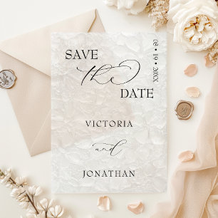 Clean Simple Save The Date Acrylic Invitations
