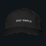 Clean Typography Streetwear Cap<br><div class="desc">A clean and minimal “Stay Simple” cap 🧢 designed for effortless everyday style.</div>
