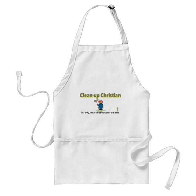 Clean-up Christian janitor design Standard Apron (Front)