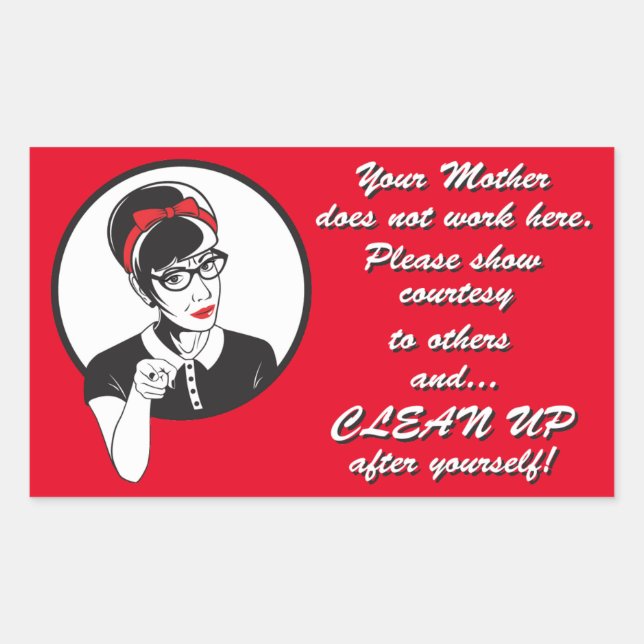 Clean up! sticker (Front)