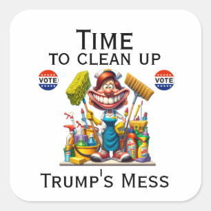 Clean Up Sticker