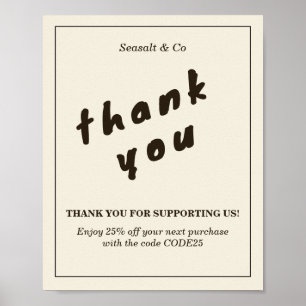 Clean Wall Art Poster thank you