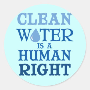Clean Water Classic Round Sticker