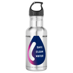 Clean Water Stay Safe Business Personalize 532 Ml Water Bottle