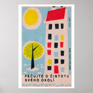Clean Your Neighbourhood - Matchbox Print - Czech