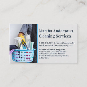 Cleaner   Basket of Sanitizing Products Business Card