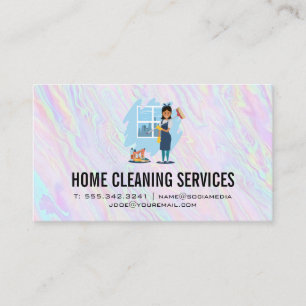 Cleaner Cleaning House   Maid Business Card