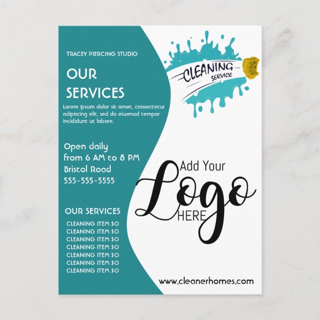 cleaner cleaning poster STUDIO poster flyer Postca Postcard (Front)