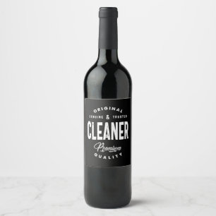 Cleaner Job Title Tee Gift Mens Womens Wine Label