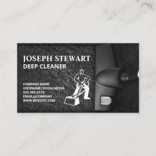 Cleaner Logo   Deep Carpet Cleaning  Business Card