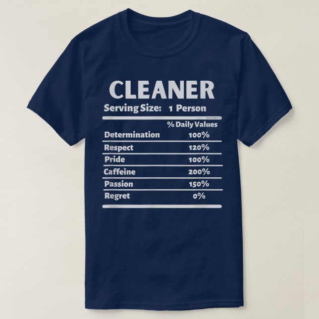 Cleaner Nutrition Novelty Cleaning Motivation Clea T-Shirt (Design Front)