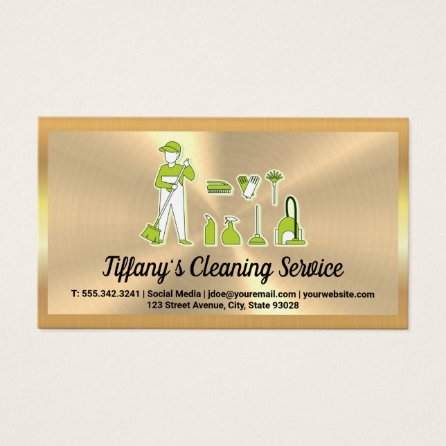 Cleaner Sweeping and Cleaning Tools | Gold (Front)