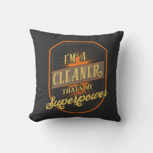 Cleaner Throw Pillow