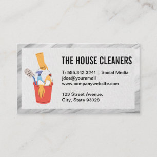 Cleaner Tools in Bucket Business Card