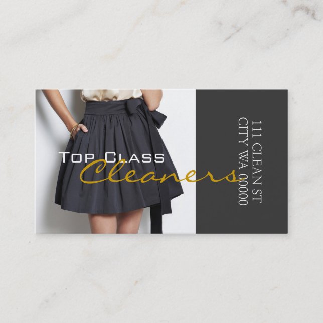 Cleaners Dry Cleaning Alteration Tailoring Business Card (Front)
