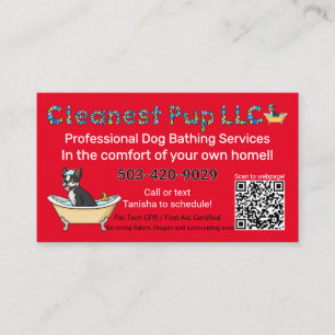 Cleanest Pup LLC Business Card