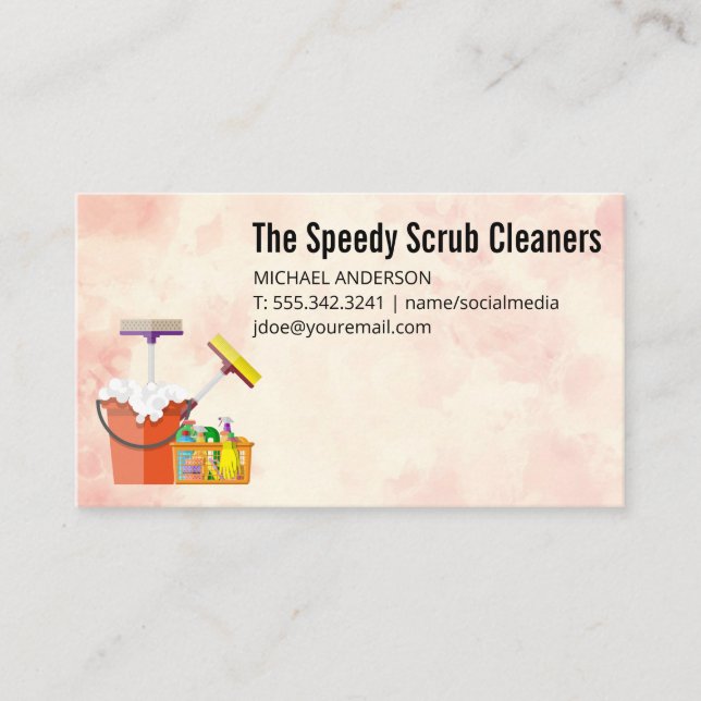 Cleaning and Sanitizing Services and Products Business Card (Front)