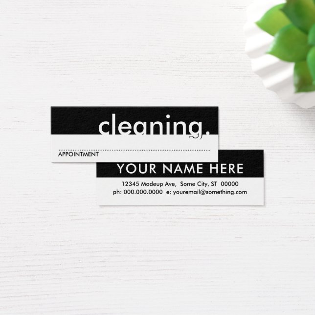 cleaning. (appointment card) (Desk)