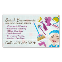 Cleaning Blonde Janitorial Lady Tile Washing