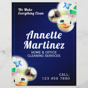 Cleaning bubbles professional flyer