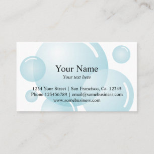 Cleaning business card template   Soap bubbles