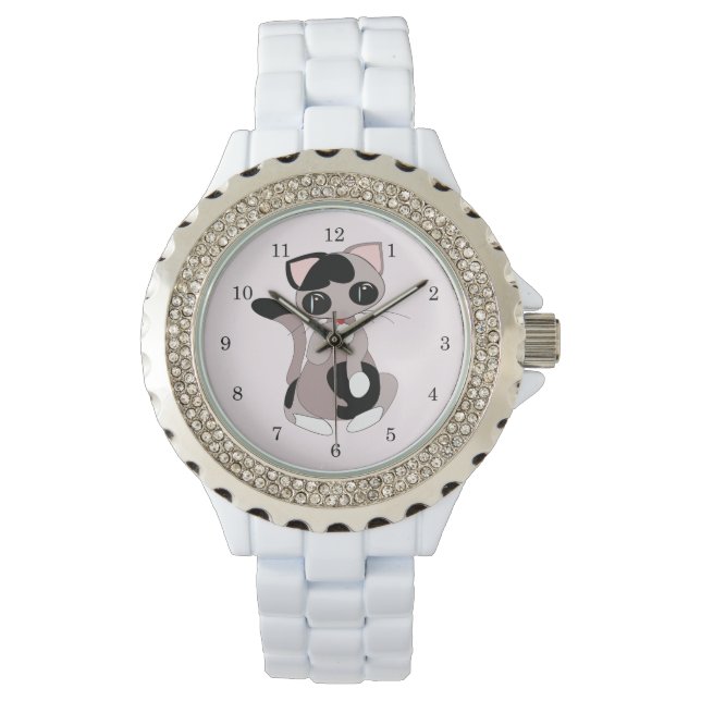 Cleaning Cat Watch - Customizable (Front)