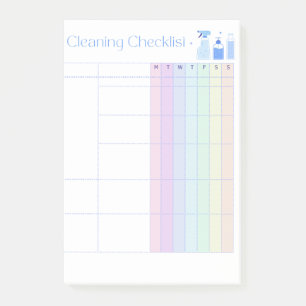 Cleaning Checklist Post-it Notes