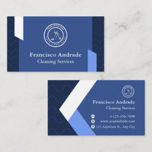 Cleaning Company Custom Logo Cleaning Service Business Card