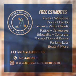 Cleaning Company Custom Logo Cleaning Service Window Cling