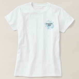 Cleaning company t shirt with soap bubbles logo