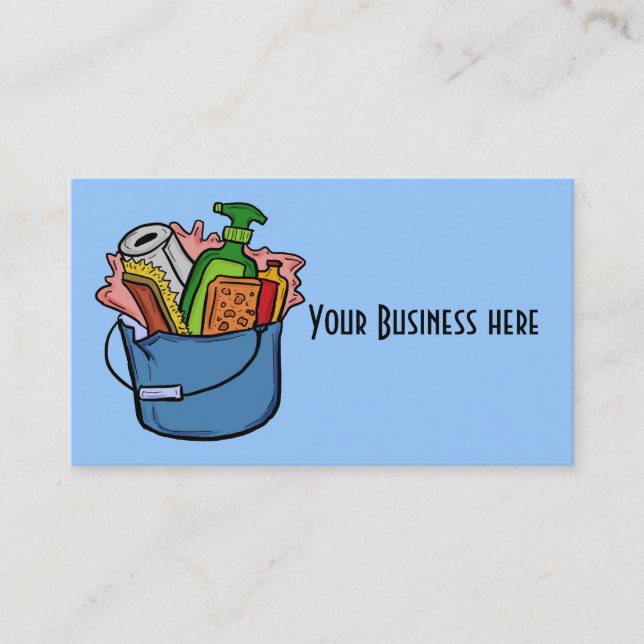 Cleaning customizable business cards (Front)