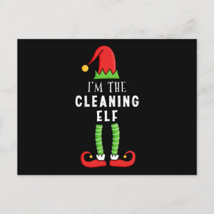 Cleaning Elf Christmas Matching Family Gift Postcard