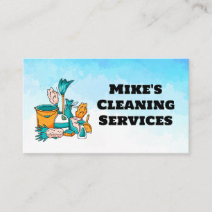 Cleaning House Services Tools   Maids  Business Card