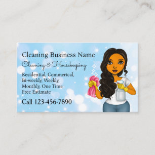 Cleaning Housekeeping Service Business Card