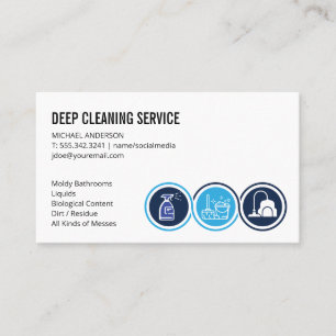 Cleaning Icons   Sanitizing Services Business Card