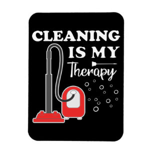 Cleaning Is Therapy Housekeeper Housekeeping Clean Magnet