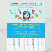 Cleaning Janitorial Tickets Advertising Flyer