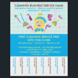 Cleaning Janitorial Tickets Advertising Maid Flyer<br><div class="desc">Cleaning Janitorial Tickets Advertising Maid</div>