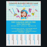 Cleaning Janitorial Tickets Advertising Maid Lady Flyer<br><div class="desc">Cleaning Janitorial Tickets Advertising Maid Lady</div>