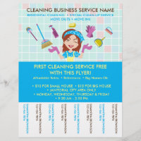 Cleaning Janitorial Tickets Advertising Maid Lady