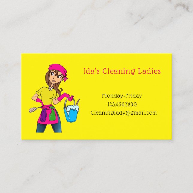 Cleaning Ladies Company Business Card (Front)