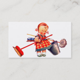 cleaning lady business card