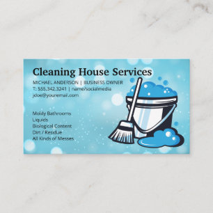 Cleaning Lady   Cleaning Service Logo Business Card