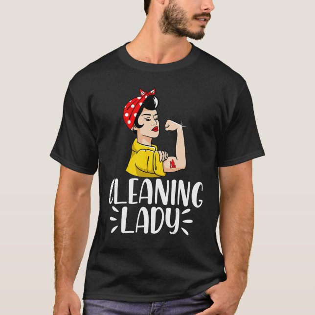 Cleaning Lady Housekeeping Housekeeper 2 T-Shirt (Front)