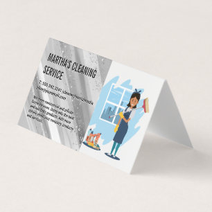 Cleaning Lady   Maid Business Card