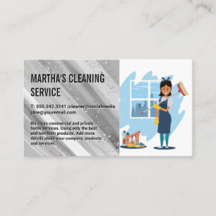 Cleaning Lady   Maid Business Card