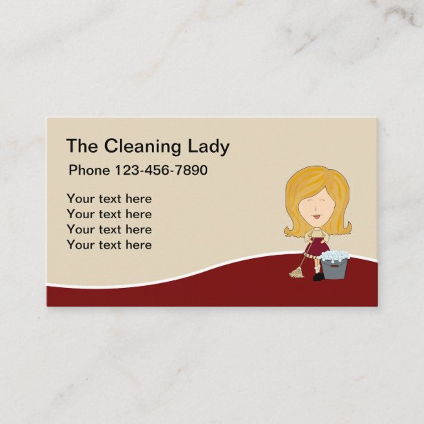 Cleaning Lady Business Cards & Profile Cards | Zazzle CA