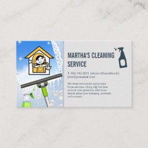 Cleaning Logo   Window Squeegee Soap Business Card